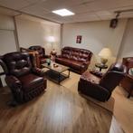 Chesterfield bankstel compleet 3+1+1 en relaxfauteuil., Huis en Inrichting, Gebruikt, Vierpersoons of meer, Ophalen, Chesterfield, Delta Chesterfield, Springvale