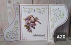 Geborduurde wenskaarten Bloemen, Nieuw, Man of Vrouw, Info@sparklecrafts.nl, Ophalen of Verzenden