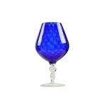 Blauw Glas Snifter Vaas Brandy Cognac Kobalt Empoli Italy XL, Antiek en Kunst, Antiek | Glas en Kristal, Ophalen of Verzenden