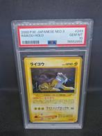 Raikou Holo Jap Neo 3 PSA 10, Hobby en Vrije tijd, Verzamelkaartspellen | Pokémon, Ophalen of Verzenden, Zo goed als nieuw, Losse kaart