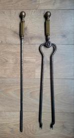 Oude sierlijke kachelpook en kacheltang - set, Ophalen of Verzenden