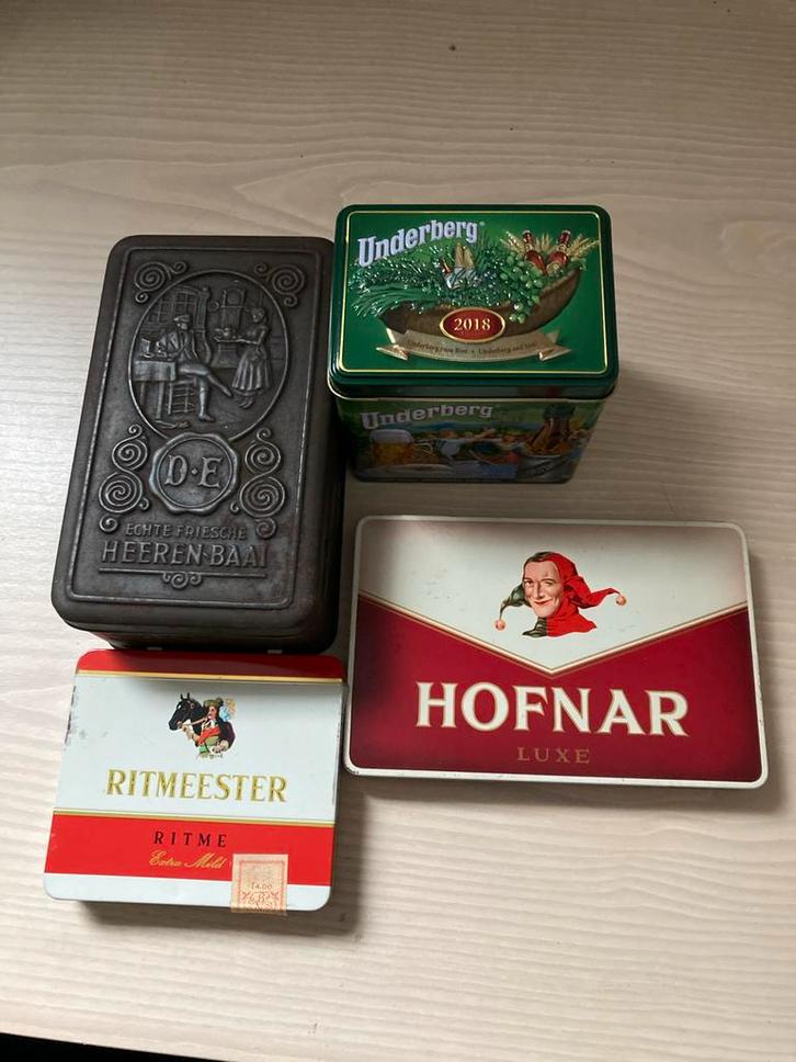 Antieke Koffie Trommel, Sigarenblikken & Underbergblik, Verzamelen, Blikken, Gebruikt, Koffie, Douwe Egberts, Ophalen of Verzenden