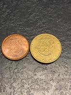 Finse Euromunten: 5 cent (2001) & 50 cent (2000), Postzegels en Munten, Munten | Europa | Euromunten, Ophalen of Verzenden, Finland