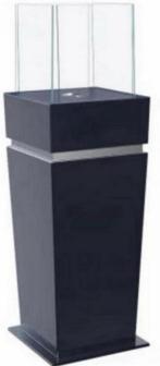 Vrijstaande bio-ethanol haard met glas - Zwart nieuw, Tuin en Terras, Ophalen, Nieuw