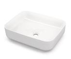 Waskom Clasico Keramiek Glans wit 51x40cm Rechthoek, Doe-het-zelf en Verbouw, Sanitair, Ophalen, Nieuw, Steen, Wastafel