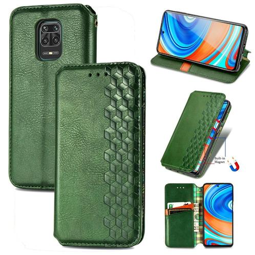 Luxe PU Lederen Wallet Case Set voor Redmi Note 9 Pro _Groen, Telecommunicatie, Mobiele telefoons | Hoesjes en Frontjes | Overige merken