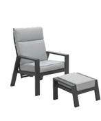 Lora loungestoel verstelbaar met voetenbank, Ophalen of Verzenden, Zo goed als nieuw