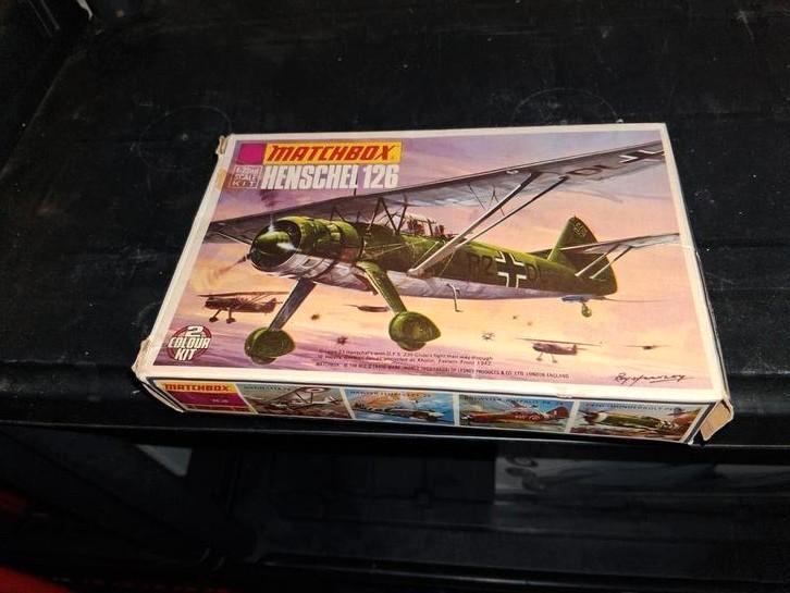 Matchbox Henschel 126, Hobby en Vrije tijd, Modelbouw | Vliegtuigen en Helikopters, Gebruikt, Vliegtuig, 1:72 tot 1:144, Overige merken