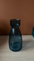 Grote, blauwe, glazen vaas, Blauw, Ophalen of Verzenden, Minder dan 50 cm, Glas