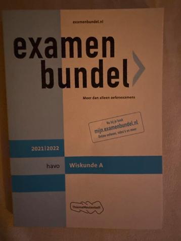 Examenbundel Havo Wiskunde A 2021/2022 beschikbaar voor biedingen