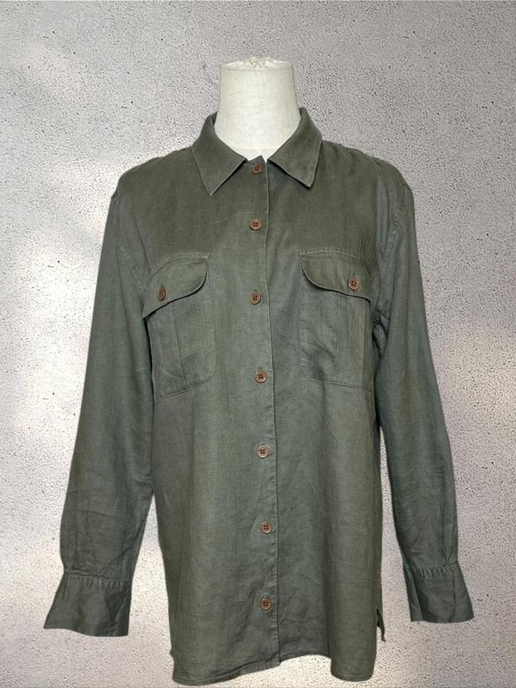 Equipment Femme Green Silk Shirt Size S, Kleding | Heren, Overhemden, Zo goed als nieuw, Groen, Ophalen of Verzenden