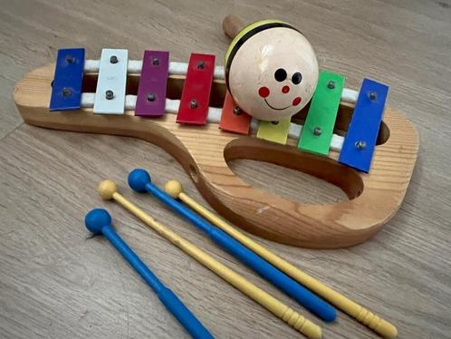 Xylofoon 8-toons, ong. 30 cm, Metaal/hout en houten RAMMELAA, Kinderen en Baby's, Speelgoed | Houten speelgoed, Gebruikt, Overige typen