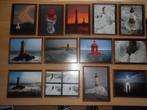 Vuurtorens foto's 13x ingelijst met reflo glas, Ophalen of Verzenden, Zo goed als nieuw