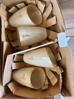 4 glazen kelken behorende bij een hanglamp- eind jaren 50, Antiek en Kunst, Antiek | Lampen, Ophalen