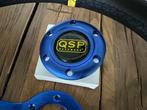QSP 350mm 90mm leder blauw sportstuur autostuur stuur, Auto diversen, Tuning en Styling, Ophalen of Verzenden