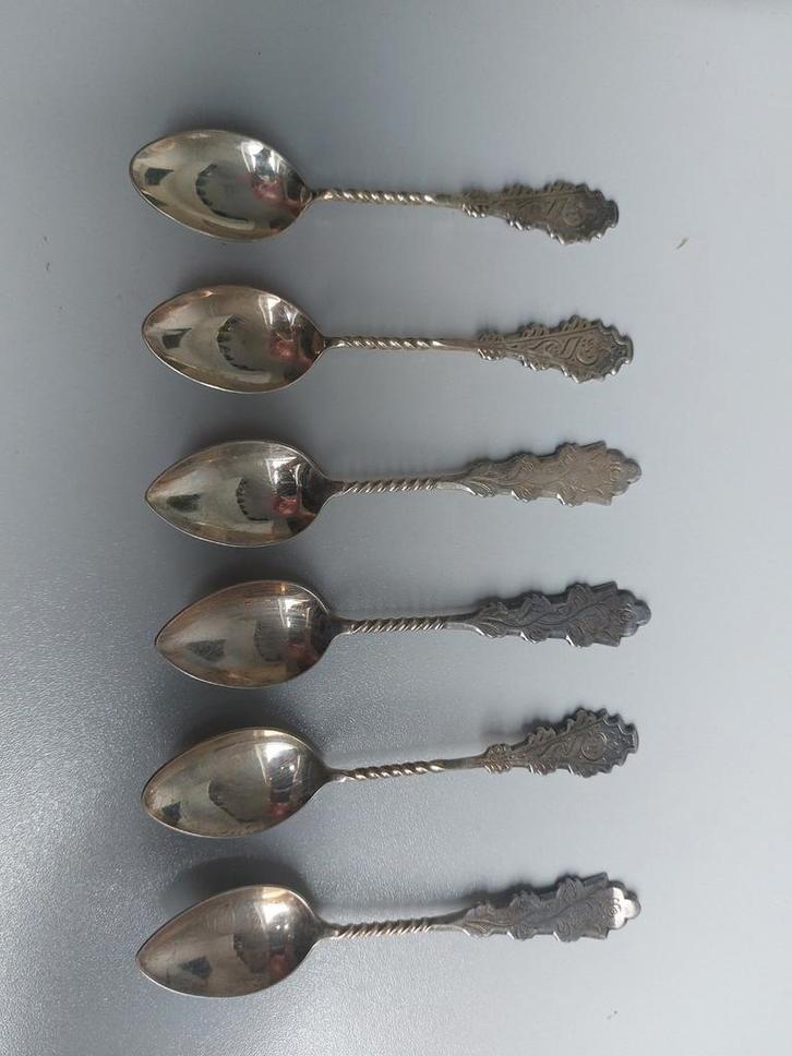 Verzilverde theelepels, Antiek en Kunst, Antiek | Bestek, Ophalen of Verzenden