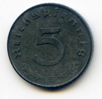 Duitsland 5 Pfennig 1943 E PR (XF) Iets lastiger beschikbaar voor biedingen