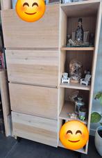 Houten Opbergkast, Ophalen, Met deur(en), Eikenhout, 50 tot 100 cm