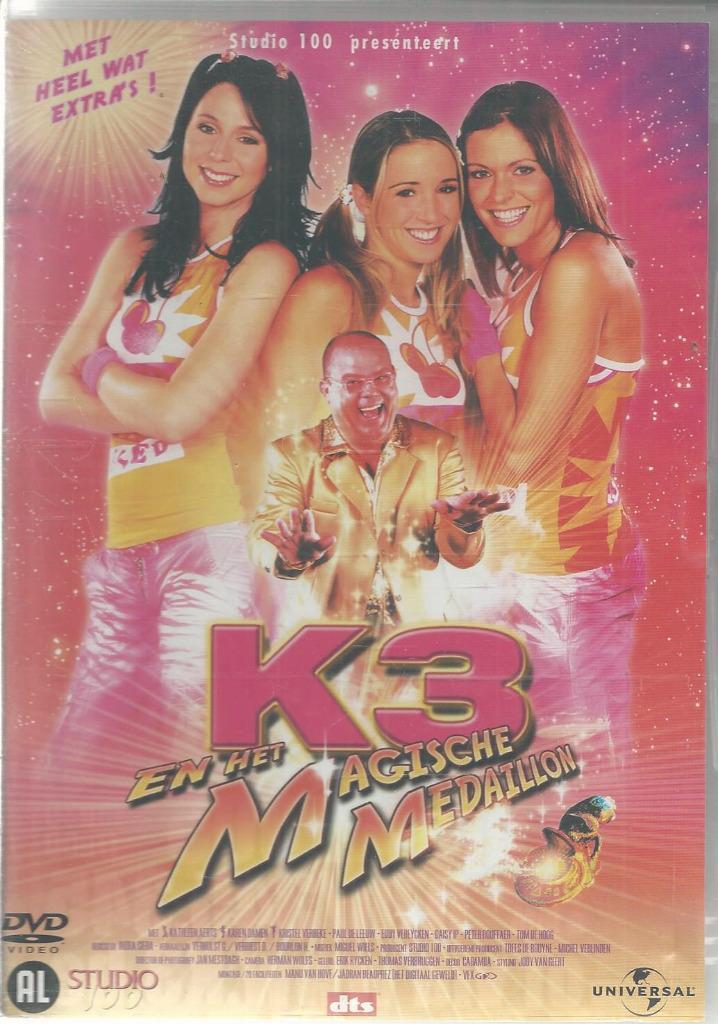 K3 en het magische medaillon, Cd's en Dvd's, Dvd's | Muziek en Concerten, Zo goed als nieuw, Muziek en Concerten, Alle leeftijden