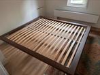 Tweepersoonsbed met lattenbodems 200x180 cm, Ophalen, Bruin, Tweepersoons, Zo goed als nieuw