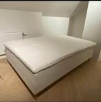 ZGAN Scandinavisch bed boxspring140x200 cm, Huis en Inrichting, Beige, Tweepersoons, Zo goed als nieuw, 200 cm