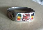 WO1 trench art ring UK en geallieerden, Ophalen of Verzenden, Overige soorten, Engeland, Kunstobject