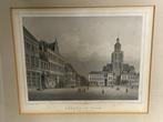 Litho Mont Albaans Toren en Waterverkeer Amsterdam, Antiek en Kunst, Kunst | Litho's en Zeefdrukken, Ophalen of Verzenden