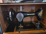 Antieke Singer Naaimachine met Houten Koffer, Ophalen of Verzenden