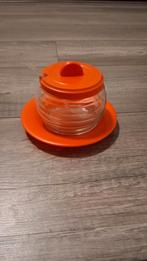 Oranje Suikerpot met Lepel, Ophalen, Gebruikt