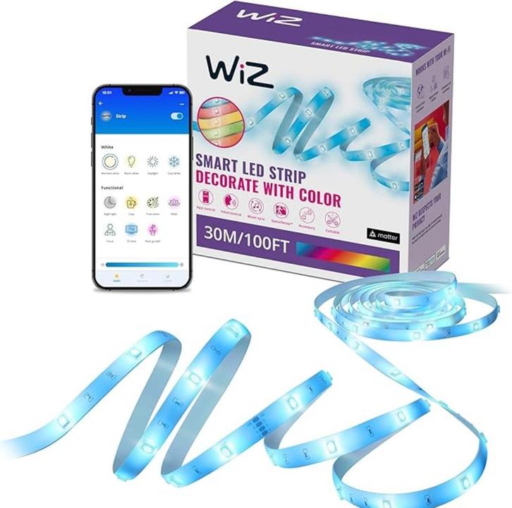 WiZ LED Strip 30 Meter - RGB, Huis en Inrichting, Lampen | Losse lampen, Nieuw, Led-lamp, Minder dan 30 watt, Overige fittingen