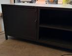 TV meubel industrieel zwart staal, 100 tot 150 cm, Ophalen of Verzenden, Zo goed als nieuw, Minder dan 100 cm