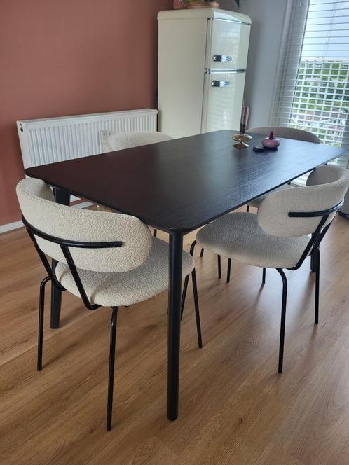Ikea LISABO Tafel zwart, Huis en Inrichting, Tafels | Eettafels, Zo goed als nieuw, 50 tot 100 cm, 100 tot 150 cm, Vier personen