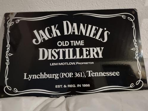 Reclamebord emaillen Jack Daniel’s, Verzamelen, Merken en Reclamevoorwerpen, Gebruikt, Reclamebord, Ophalen of Verzenden