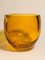 Siem van der Marel voor Royal Leerdam Dikwandige oranje vaas, Ophalen of Verzenden