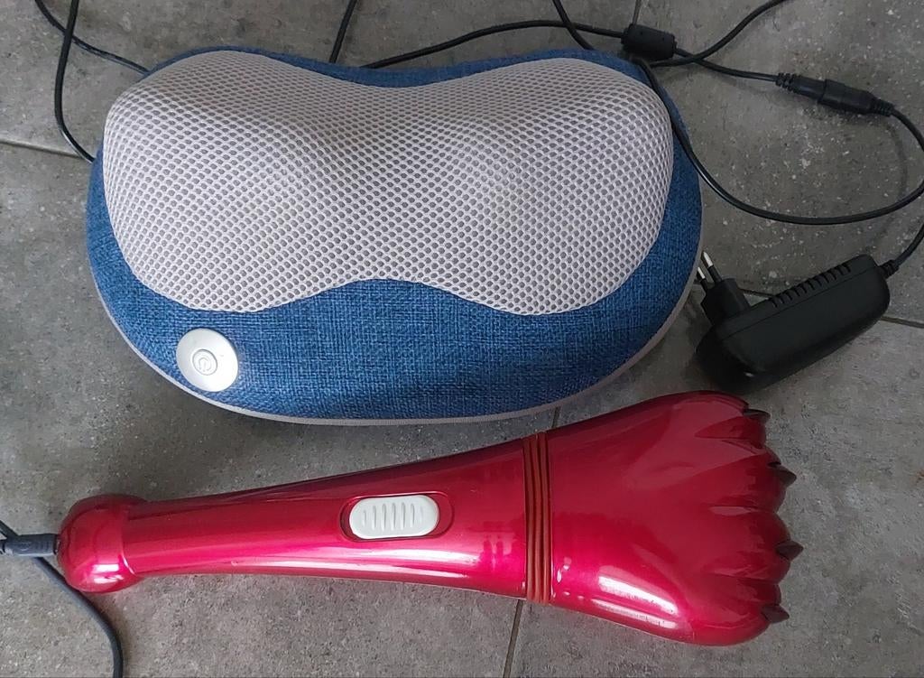 Massagekussen ( nek, rug of schouders ) + Tijgerpoot, Ophalen of Verzenden, Zo goed als nieuw, Apparaat
