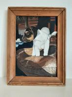 Schilderij hond Jack Russel, Antiek en Kunst, Kunst | Schilderijen | Klassiek, Ophalen of Verzenden