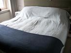 2x Sprei Grijs Blauw - Vandyck - 260 x 260 - zgan - p.stuk, Huis en Inrichting, Blauw, Overige typen, Tweepersoons, Ophalen of Verzenden