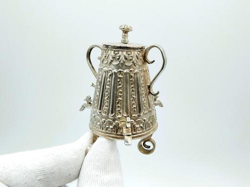 Zilveren miniatuur koffiekan met 3 kranen, Amsterdam, 1725, Antiek en Kunst, Antiek | Goud en Zilver, Zilver, Verzenden