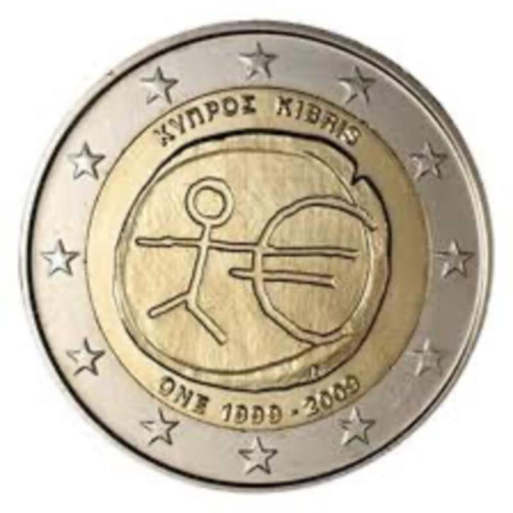 2 euro Cyprus “EMU’’ UNC 2009, Postzegels en Munten, Munten | Europa | Euromunten, Losse munt, 2 euro, Cyprus, Verzenden