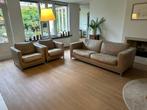 Machalke bank en twee fauteuils, Ophalen, Gebruikt, Driepersoons, Rechte bank