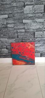 Abstract schilderij - decoratie, 29 x 30 cm, Ophalen of Verzenden