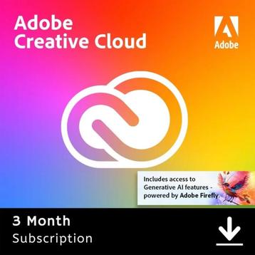 Adobe Creative Cloud 3 Maanden - Origineel met Factuur! beschikbaar voor biedingen