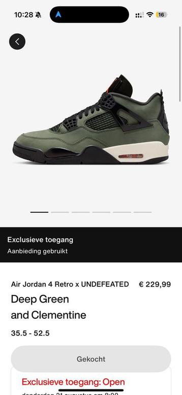 Air Jordan 4 Retro x UNDEFEATED 39 beschikbaar voor biedingen