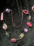 Artistieke kralen ketting, Ophalen of Verzenden, Gebruikt, Paars, Kunststof