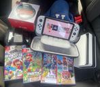 Nintendo Switch + mario spellen, Ophalen of Verzenden, Met 2 controllers, Switch Original