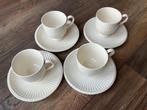 Wedgwood Edme 4 mokka espresso kopjes met schotel, Ophalen, Gebruikt, Wedgwood, Kop(pen) en/of Schotel(s)