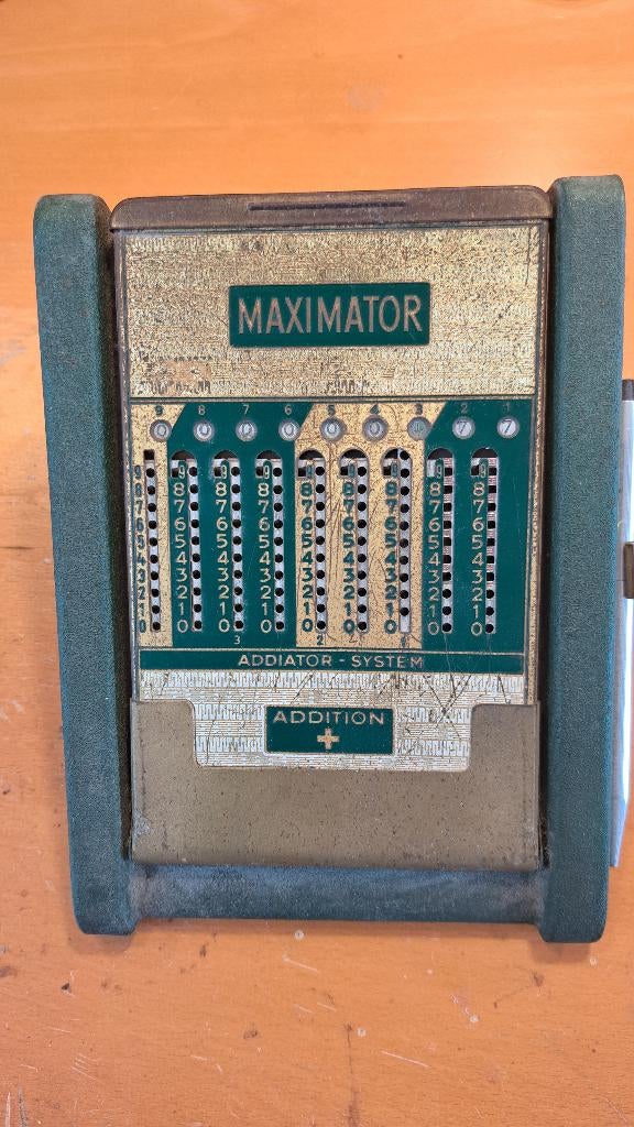 Vintage rekenmachine Maximator, Diversen, Rekenmachines, Gebruikt, Ophalen of Verzenden
