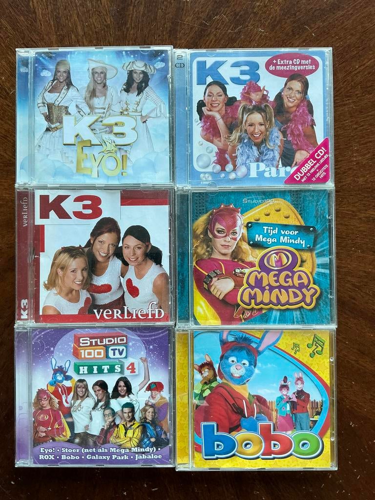 K3, Mega Mindy, Bobo & Studio 100 TV Hits CD's (6 stuks), Cd's en Dvd's, Verzenden, Gebruikt, Muziek, 6 tot 9 jaar