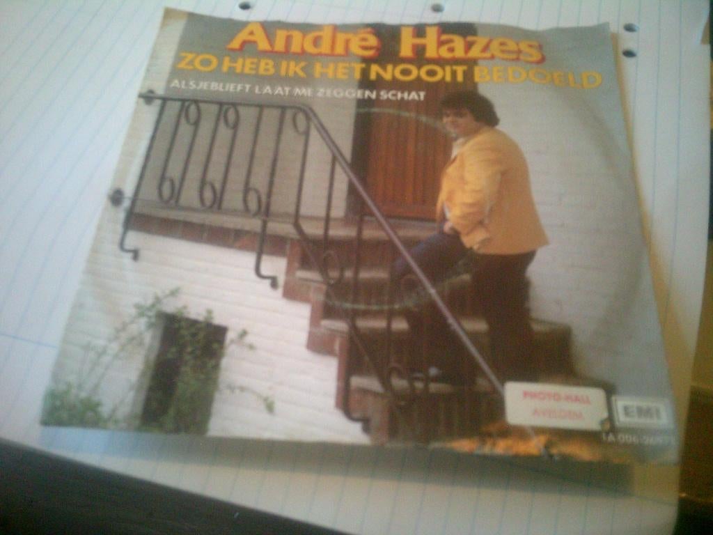 ANDRE HAZES ZO HEB IK HET NOOIT BEDOELD - LAAT ME ZEGGEN SCH, 7 inch, 1980 - 1989, Ophalen of Verzenden, Zo goed als nieuw