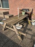 Sterke houten tafel / picknic tafel, Ophalen, Gebruikt, Rechthoekig, Hout